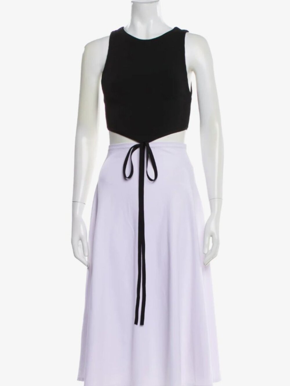 Alice + Olivia Tie-Front Sleeveless Shell Tank Top - M